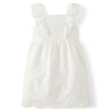 Imagem de Gymboree Vestidos sem Mangas para Meninas e Crianças, Simplesmente branco., 7