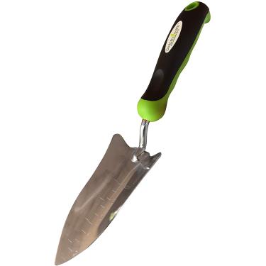 Imagem de Transplantador de aço inoxidável Garden Guru – Aderência ergonômica – Pá de mão perfeita para semear, transplantar e cavar em camas de jardim