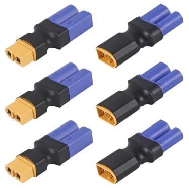 Imagem de Conjunto de 3 plugues EC5 para XT60 macho fêmea T conectores adaptador de carregador de bateria RC para controle de adaptador de bateria RC Lipo ESC e peças de carregador faça você mesmo