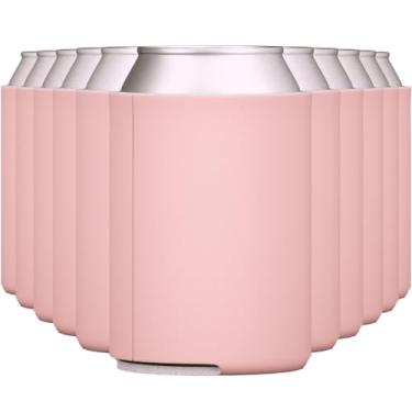 Imagem de TahoeBay Mangas de Refrigerador de Lata de Cerveja Em Branco, Mangas de Sublimação Em Massa para Vinil, Mangas de Lata de Espuma Dobráveis Simples, Refrigeradores para Latas de Ref (12 Onças)