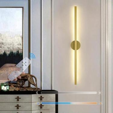 Imagem de Luminária de parede LED interna com controle remoto, luzes de parede reguláveis, luz de parede sensível ao toque recarregável por USB, sem fio, rotação de 350°, arandela para quarto, sala de