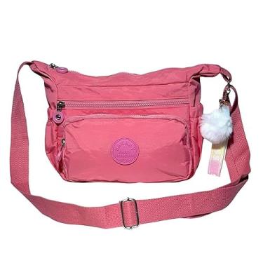 Imagem de Bolsa Feminina Transversal C/Chaveiro Pompom - Chalex (Rosa Claro)