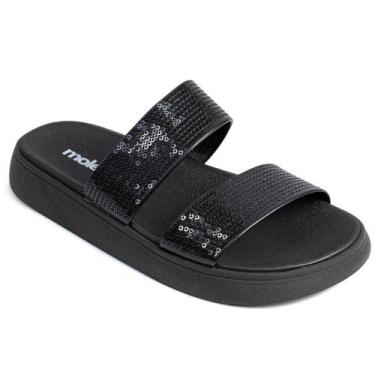 Imagem de Sandália Moleca Feminina Papete Flatform Conforto 5469-131, Preto, 35