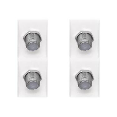 Imagem de Kit C/4 - Modulo Pial Pop Tomada  P/Tv Lg060 Branco