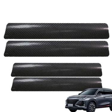 Imagem de Guardas de entrada automática, de borda automática - 4 peças Faixa de pára-choques Patch de entrada anti-colisão para veículos - Faixa de proteção contra pára -choques, escudo eficaz para caminhão