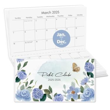 Imagem de Zuozee Calendário de bolso 2024, planejador de bolso pequeno 2024-2025 para bolsa - 9 cm x 16 cm - de março de 2024 a dezembro de 2025, agenda mensal diária de PVC para planejamento