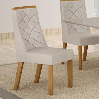 Imagem de Conjunto 2 Cadeiras para Sala de Jantar Aurora Cinamomo/Palha