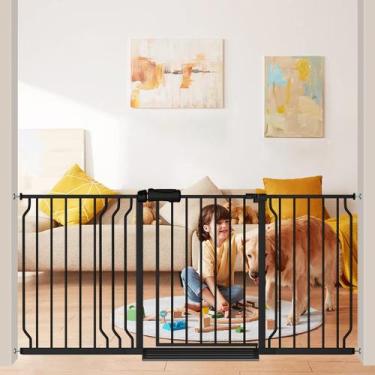 Imagem de Portão de Segurança para Bebê Flower Frail Extra Wide Preto (157-170cm