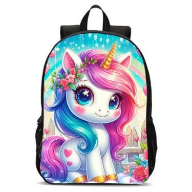 Imagem de Mochila Infantil Unicórnio  Azul - VIA LIVRE, UN, Azul