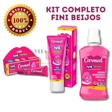 Imagem de KIT Carmed Beijos Completo - Gloss, Gel dental + Enxaguante