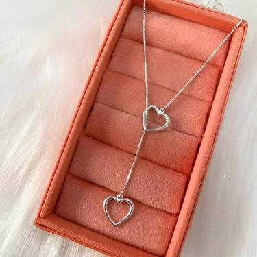 Imagem de Colar Corrente Veneziana gravatinha coração Feminino 45cm - Le Bijoux 