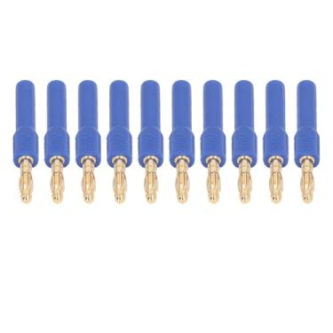 Imagem de Plugue banana de alta precisão 4,0 mm macho para conector fêmea de 2 mm para reguladores de energia, 10 peças (azul)