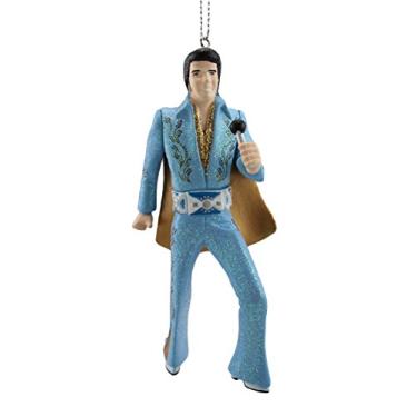 Imagem de Kurt Adler Ornamento Elvis Presley em Terno Azul, Plástico, Natal