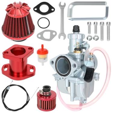 Imagem de YOXUFA VM22 Kit principal de tubo de admissão de carburador para motor sem Hemi Predator 212cc Coleman CT200U CT200U-EX GX160 GX200 196cc 6.5HP Baja Warrior MB200 Mini Bike Go Kart Performance Parts