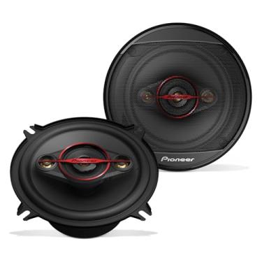 Imagem de Pioneer Alto-falantes de áudio automotivos coaxiais de 4 vias TS-501M (par) - Redondos de 13 cm, potência máxima de 300 W, preto e vermelho