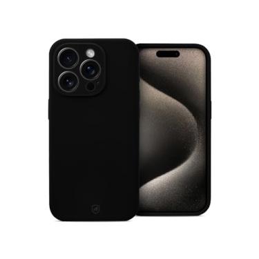 Imagem de Gshield Capa Case Capinha Silicon Premium Antiderrapante com Interior em Microfibra, Proteção Contra Impressões Digitais, Arranhões, Quedas e Impactos (Preta, iPhone 15 Pro Max)