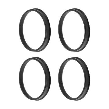 Imagem de INFINAUTO Anéis centralizados de cubo de roda de carro de 83,1 mm a 76,1 mm rodas de policarbonato preto eixo central amortecedor Hubrings 4 peças