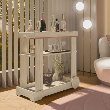 Imagem de Carrinho Bar Artely Rose Cor Naturale