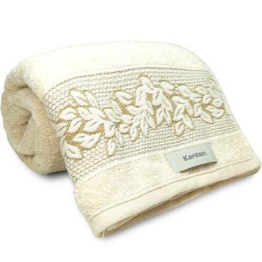 Imagem de Toalha de Rosto Karsten Provence 100% Algodão - Barra Floral Grossa Ma