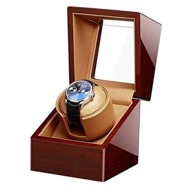 Imagem de Enrolador de relógio doméstico ultra silencioso giratório mini 1+0 dispositivo de mesa giratória portátil caixa de enrolamento relógios mecânicos caixa de presente