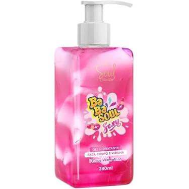 Imagem de Creme Gel Hidratante Babasoul Para Corpo e Virilha, Beijável, Cheirinho de Chiclete Bubbaloo, Frutas Vermelhas