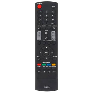Imagem de Controle remoto de substituição GJ221-R compatível com Toshiba Aquos TV LC-65LE643U LC-55LE643U GJ221-C LC-65LE654U LC-48LE653U LC-55LE653U LC-32LE653U LC-65LE645U LC-40LE653U 3U LC-4 3LE653U LC