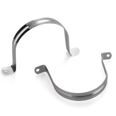 Imagem de 20 peças de 2-15/16 polegadas, braçadeiras de aço inoxidável 304 resistentes - Clipes de conduíte de suporte em U de dois furos para HVAC/elétrico/encanamento, tubo/tubo rígido seguro em madeira/metal