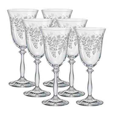 Imagem de Jogo de 6 Taças para água Angela deada em cristal ecológico 350ml A22cm