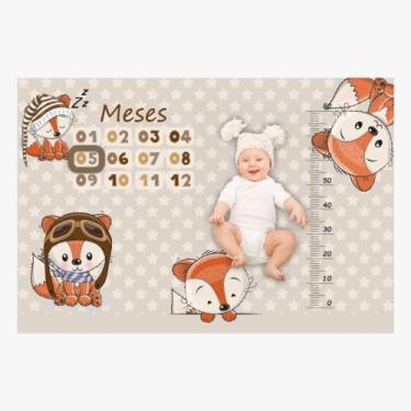Imagem de Cenario Tapete Mesversário Para Bebe Menino E Menina - Miguel Baby, Li