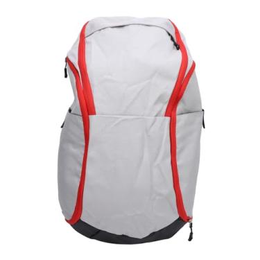 Imagem de Mochila de Basquete, Mochila Molhada Backpack Oxford Ploth Laptop Compartment Bag para Suprimentos para Exercícios (Branco cinza)