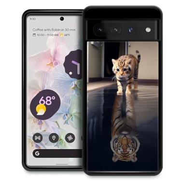 Imagem de CARLOCA Capa compatível com Google Pixel 7 Pro, estampa de gatinho e tigre, ultra proteção à prova de choque de silicone macio TPU antiderrapante traseira para Google Pixel 7 Pro