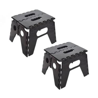 Imagem de Banquinho Banqueta Dobrável De Plástico Portátil Reforçado Para Viagem Até 100kg(2 PEÇAS)