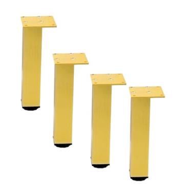 Imagem de SRSRS 4 peças de pernas de móveis de alumínio ajustáveis, resistente 300 kg, pés de armário de sofá-cama, 6-40 cm, almofadas de borracha antiderrapantes (20 cm (7,87 pol))