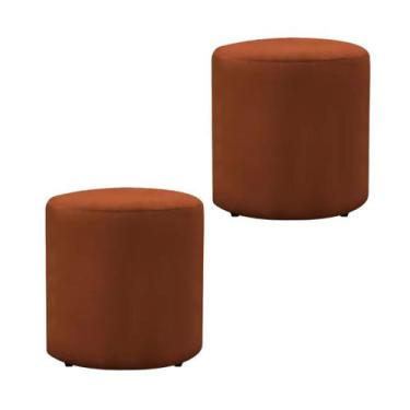 Imagem de Kit 2 Puff Banqueta Viena Decorativo Multiuso Revestido Tecido - DVC H