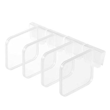 Imagem de Divisórias de gaveta de geladeira, separador de porta lateral de geladeira de cozinha, organizador de prateleira para freezer, organizadores de gaveta