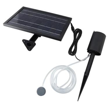 Imagem de Bomba de Ar Solar de Oxigênio, IP64 à Prova D'água, Painel 10V 8W, 3 Funções de Botão, Bateria de Lítio, Tempo de Trabalho de 66h, para Aquário de Tanques de Peixes