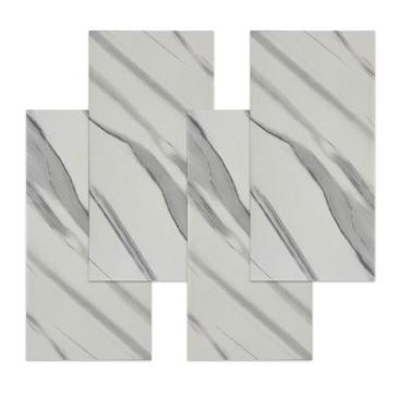 Imagem de Placa Autocolante Vinílica Parede 3D Adesivo Mármore Carrara 1M2 - Col