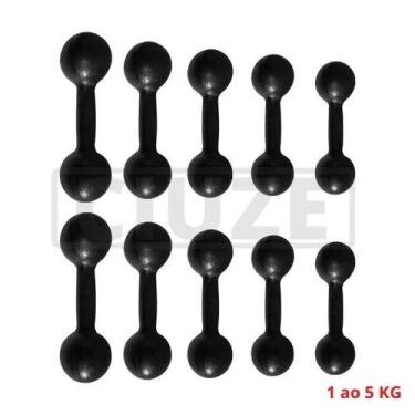 Imagem de Kit De Halter De Ferro Fundido, Par 1 Ao 5kg - CIUZE