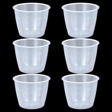 Imagem de Qianyu 6 peças de copo medidor de arroz transparente de plástico 160 ml de medição de cozinha ingredientes líquidos secos copo de cozinha pequeno copo de medição de roupa pequena acessórios de cozinha