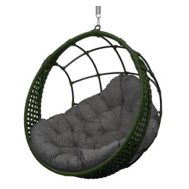 Imagem de Cadeira Balanço Ninho Suspenso em Corda Náutica Luxo - Acesse Móveis, 