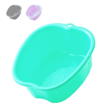 Imagem de AXLOFO® Bacia de banho de imersão para os pés, grande banheira de imersão de plástico, balde de banho para pés de massagem, ótimo para tirar a pele morta/velha dos seus pés (lavatório)