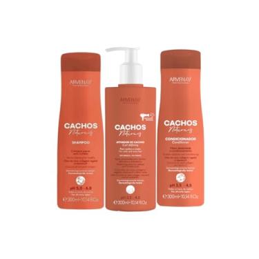 Imagem de Kit Arvensis Cachos Naturais Ondulados e Cacheados Shampoo + Condicionador + Ativador 300ml