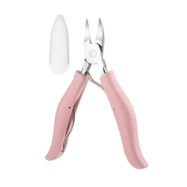 Imagem de Tesoura para cutícula de unhas, cortador de unhas das mãos e dos pés, alicate para remoção de unhas dos pés, ferramenta para manicure e pedicure, cuidados com o corte, rosa
