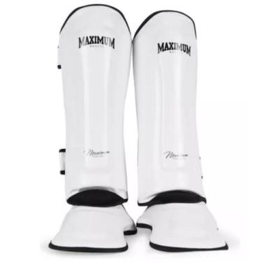 Imagem de Caneleira de muay thai kickboxing mma classic branca - maximum, G