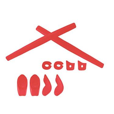 Imagem de SmartVLT Kits de substituição de fones de ouvido e nariz vermelhos para Oakley Juliet