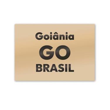 Imagem de Imã de Geladeira Goiânia Goiás MDF 8cm x 5cm para Viagem