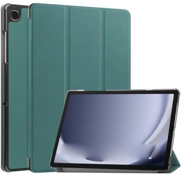 Imagem de Compatível com Samsung Galaxy Tab A9 Plus SM-X210/SM-216/SM-X218 Capa de 11 polegadas Capa inteligente para tablet tripla, capa protetora leve, capa traseira rígida para PC, capa fina, Auto Wake Sleep