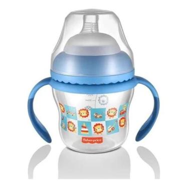 Imagem de Fisher Price Copo Leão Transição Bico Azul Infantil Bebê 150ml - Fisch