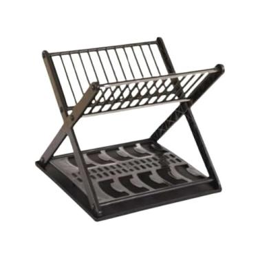 Imagem de Escorredor De Louça Cozinha Pratos E Talheres Plastico (Preto/X Simple)