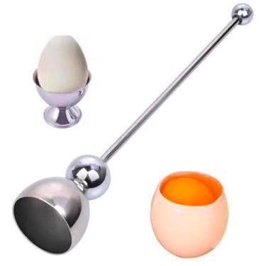 Imagem de Cortador em Aço Inox Abridor Tampa Corte de Casca De Ovos Cru ou Cozido Top de Linha